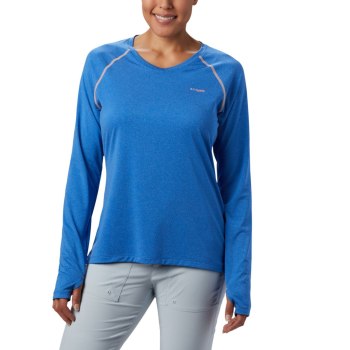 Columbia Sweater Dames, PFG Tamiami Heather Knit Long Sleeve Blauw LichtKoraal, 23PDNSMWL